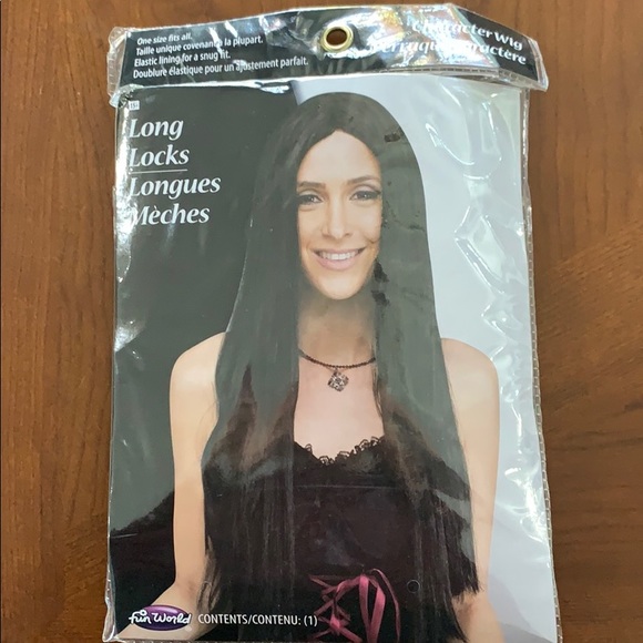 fun world Accessories - Long black wig NEW